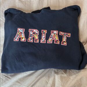 Ariat Dark Blue Sweatshirt with Vibrant Logo